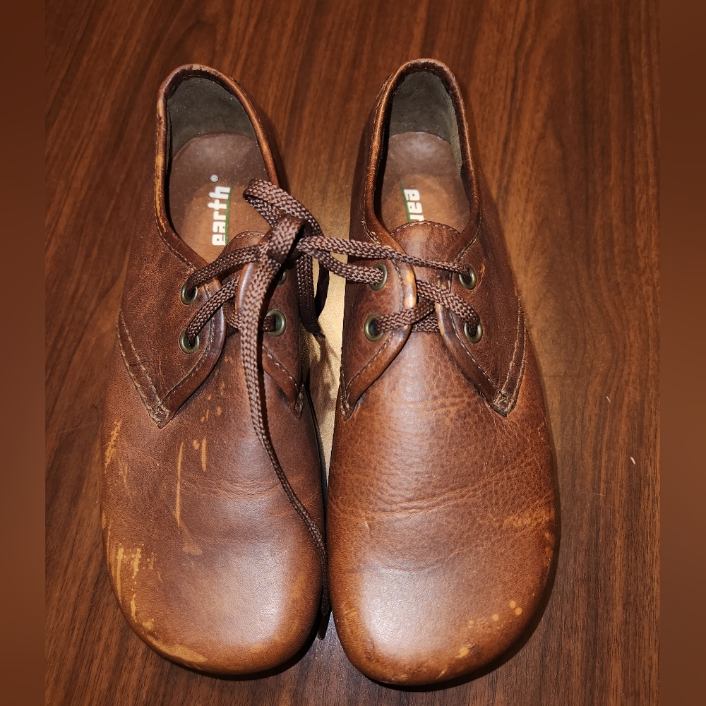 NWOB Kalso Earth Shoes Classy Ochre Brown Leather Women's SZ 7 *RARE*